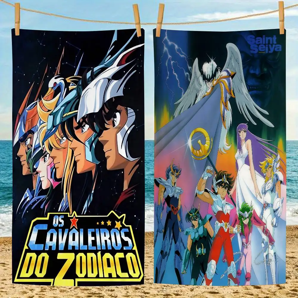 Shonen Anime Saint Seiya Microfiber Beach Towel Absorbent Quick dry Soft Yoga Swimming Resort Mountain Climbing Towel