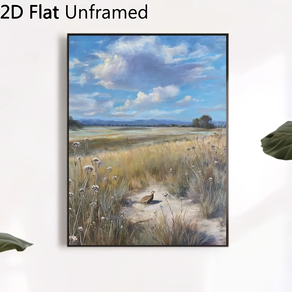2D Flat, 2D Flat, 1pc, No Frame, Multi-Size, Frameless, Northern Quail Oil Painting Print, Poster Or Canvas Painting, Fun Hun