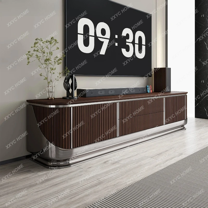 light luxury TV cabinet, post-modern solid wood living room, second-hand high-end audio-visual cabinet