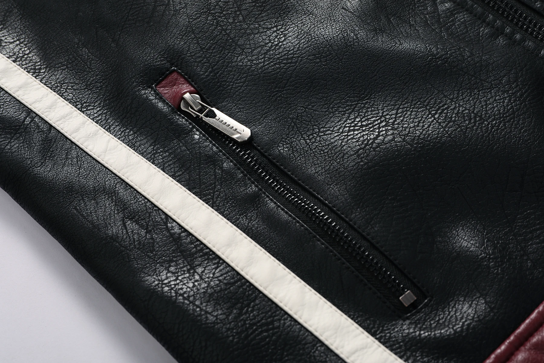 Men's PU Leather Coat Thickened Biker Jacket
