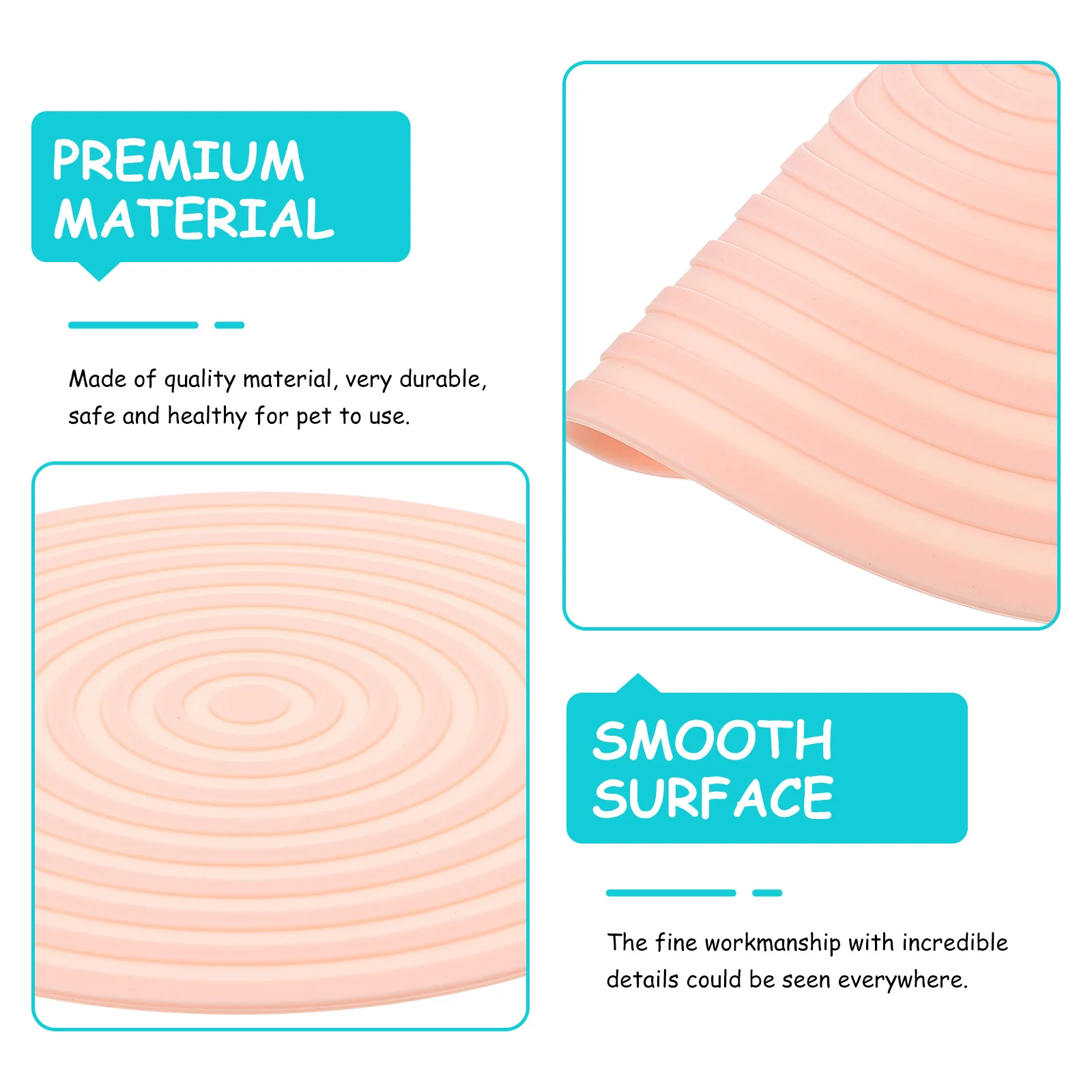 

2Pcs Heavy Duty Silicone Pet Food Mats with Heat Resistance Fine Craftsmanship Anti-Scalding Mat for Bowl Placement Home Use