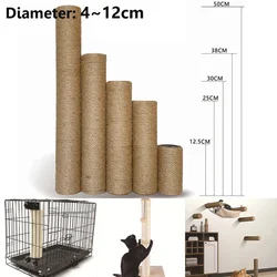 Drapak z liną sizalową dla kota Wymienny drapak do drzewa sizalowego DIY z śrubą M8 Drapak Entangle Cat Scratch Furnitures