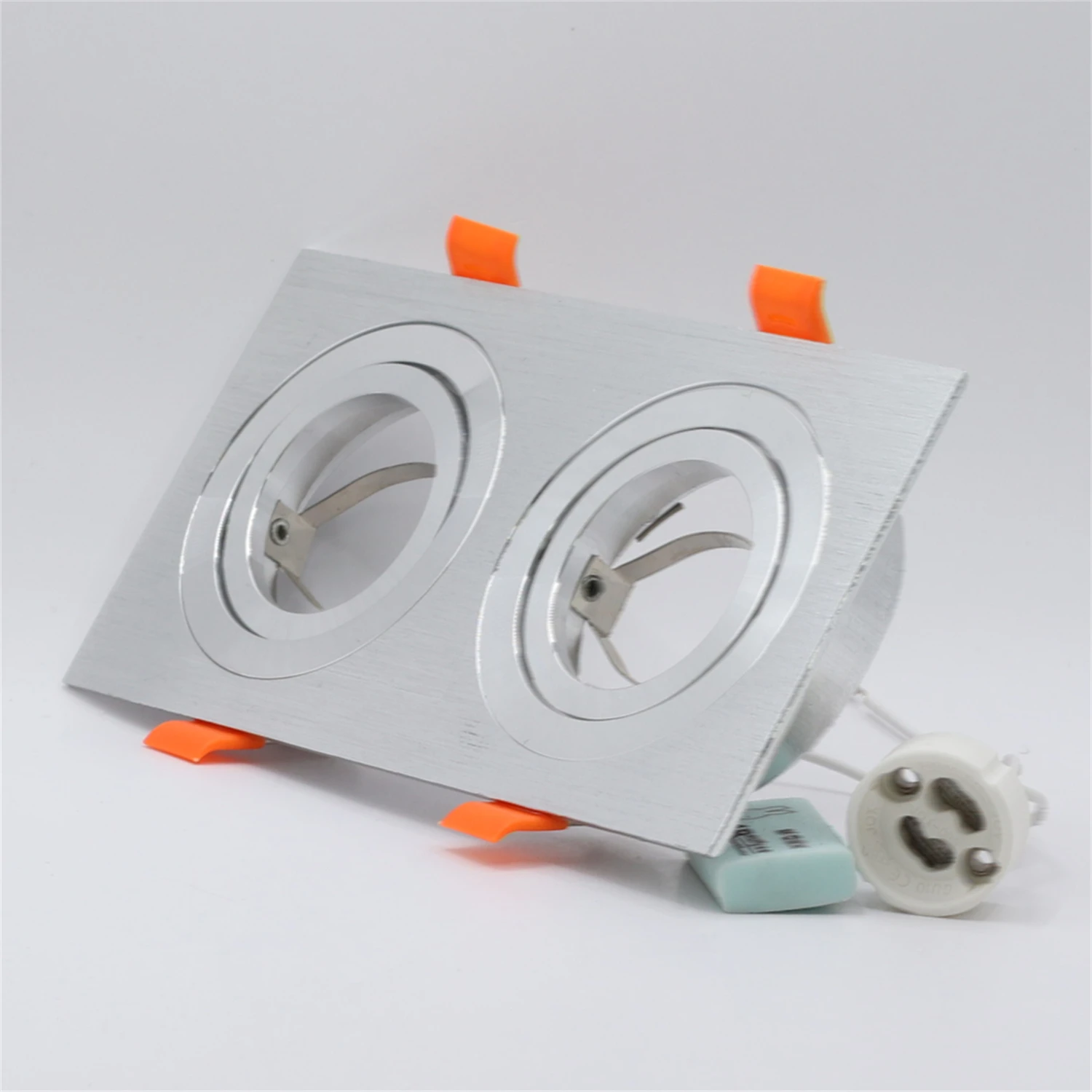 5 Pcs LED Downlight Spotlight Brackets with GU10 Lamp Holder Light Stand Adapters Lamp Shade Rings Hole Enlarge Outer Frame