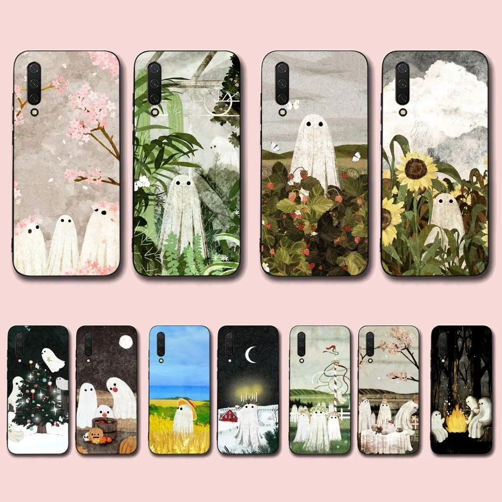 Bonita funda de teléfono fantasma para Xiaomi Mi 5X 8 9 10 11 12 lite pro 10T PocoX3pro PocoM3 Note 10 pro lite