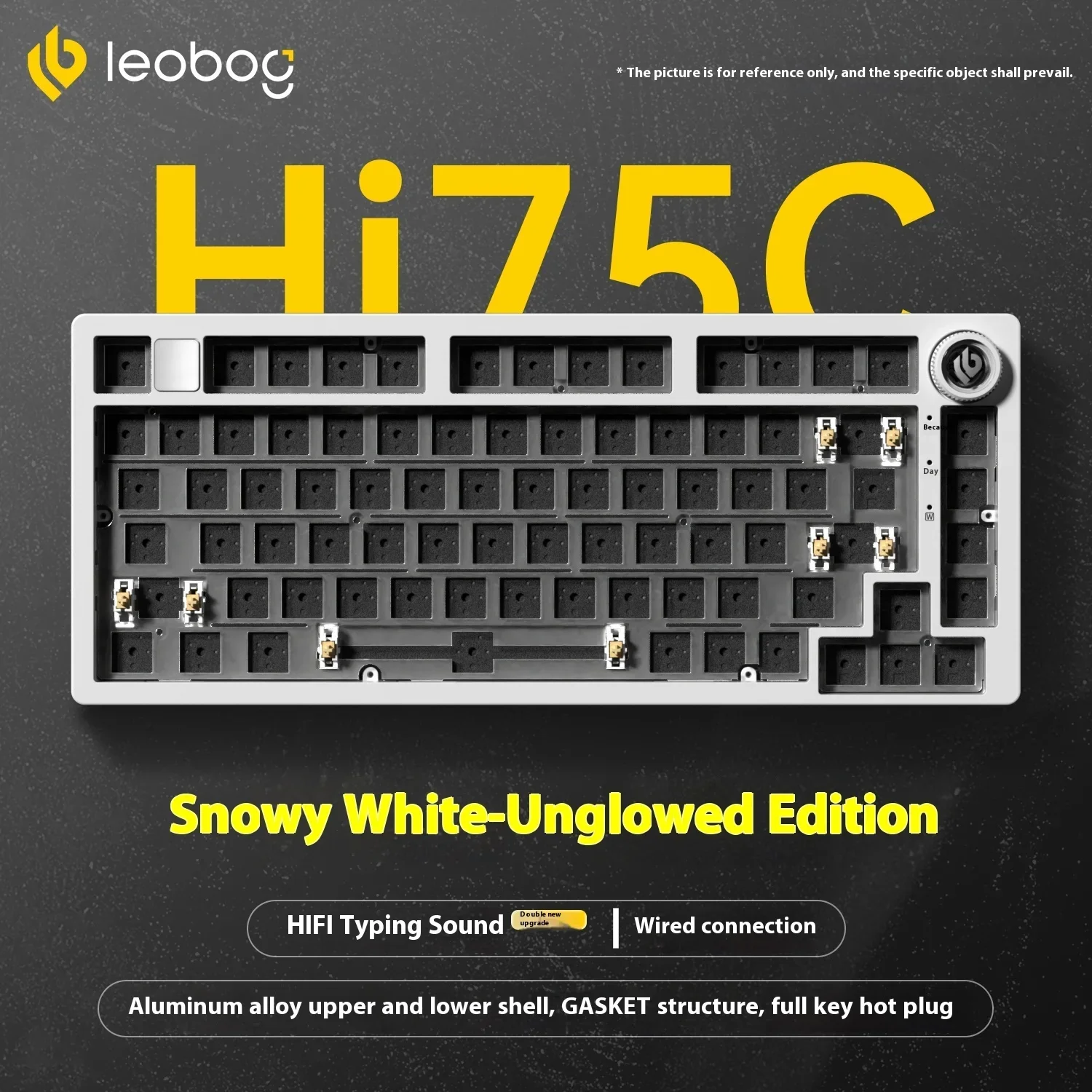 LEOBOG Hi75C mechanisch toetsenbord 3 modus / bedrade kit Hot Swap met knop RGB aluminium pakking Hi75C toetsenbordkit PC aangepast cadeau