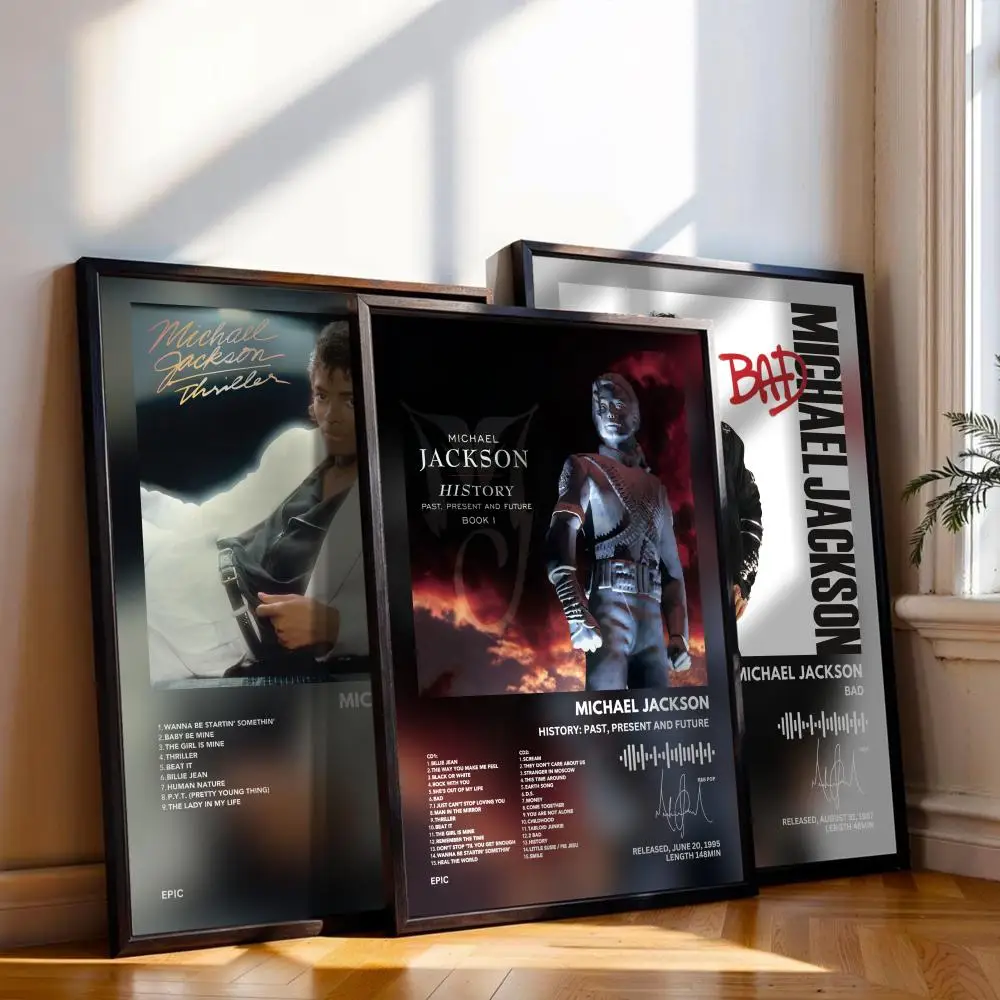 Michael Jackson Poster Music Album Cover For Room Canvas Painting Print Art Home Wall Decor Picture Gift