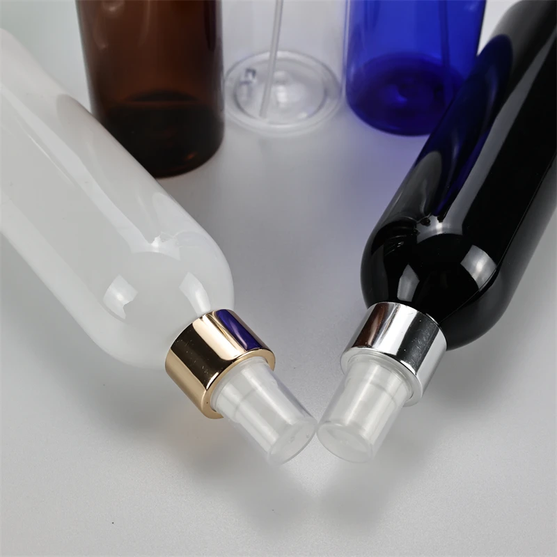 250ml x 25 Spray Bottles Sub-bottling Plastic Refillable Bottle Anodized Aluminum Spray Pump Empty Bottle Dispensing Makeup Tool