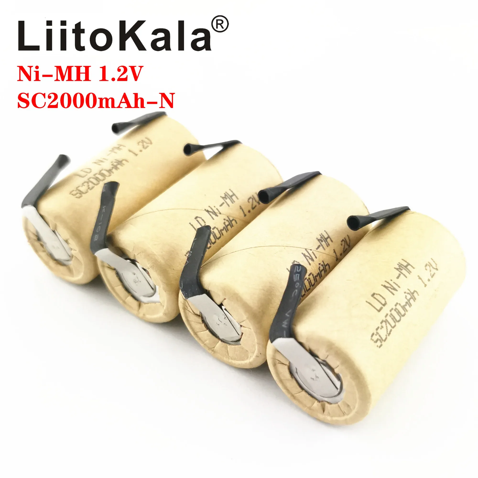 LiitoKala Ni-MH 1.2V SC 2000mAh Ni MH high power tool battery cell discharge rate 10C rechargeable batteries cells DIY nicke