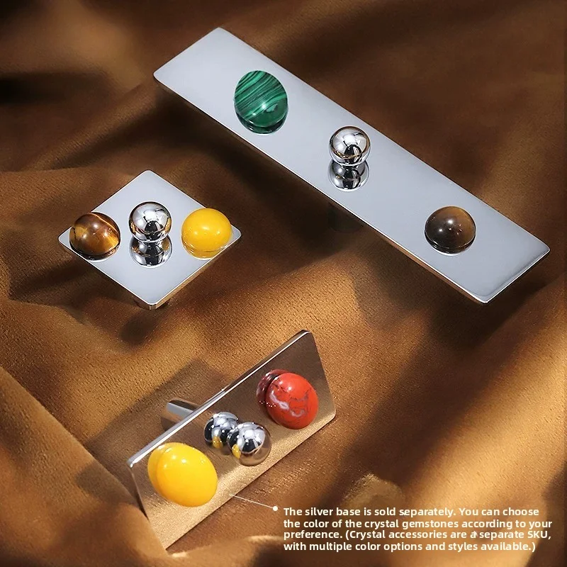 BCD-medieval DIY Cabinet Pulls Door Handles Silver Wardrobe Drawer Simple Brass Handle Furniture Hardware Decoration Optional