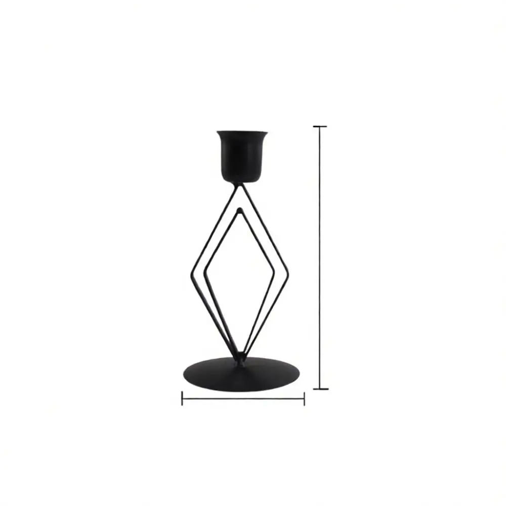 Geometric Iron Candle Stand Modern Minimalist Metal Candlestick Decorative Ornament For Wedding Party Home Tabletop