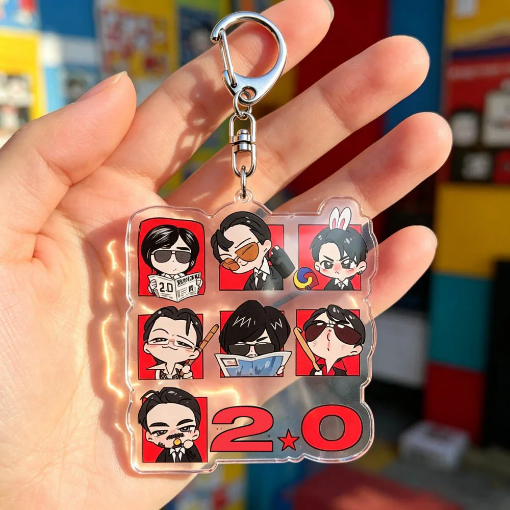 Cute Cartoon Kpop Chibi Keychain Accessories Bag Game Keyrings Jewelry Manga Fans Gifts