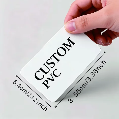 Custom Double Sided PVC Business Cards 2x3.5 Inch, Durable Plastic Custom Design Card, Personalized Membership & Business Cards