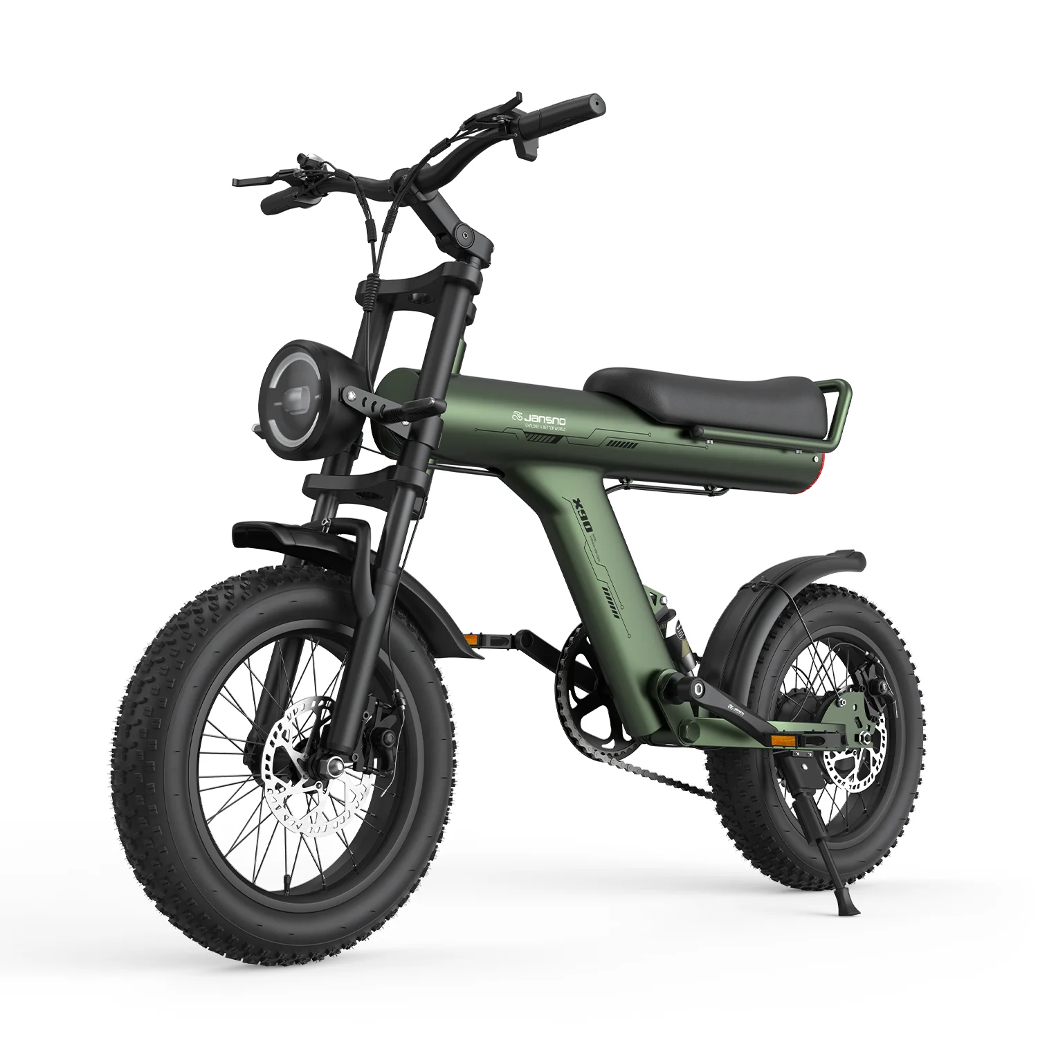 AliExpress JANSNO Jansno X90 Adult Electric Bike 750W Motor E-bike 48V14Ah Battery 16-inch spoked wheel electric bicycle