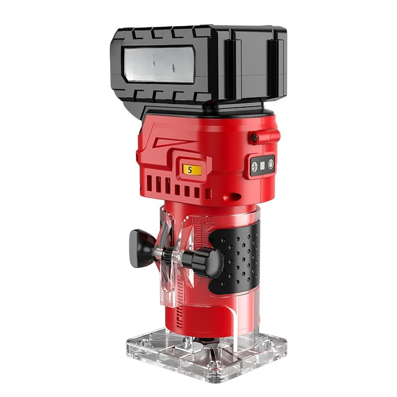 

Brushless lithium battery trimming machine Woodworking household rechargeable slotting machine Electric trimming slotting