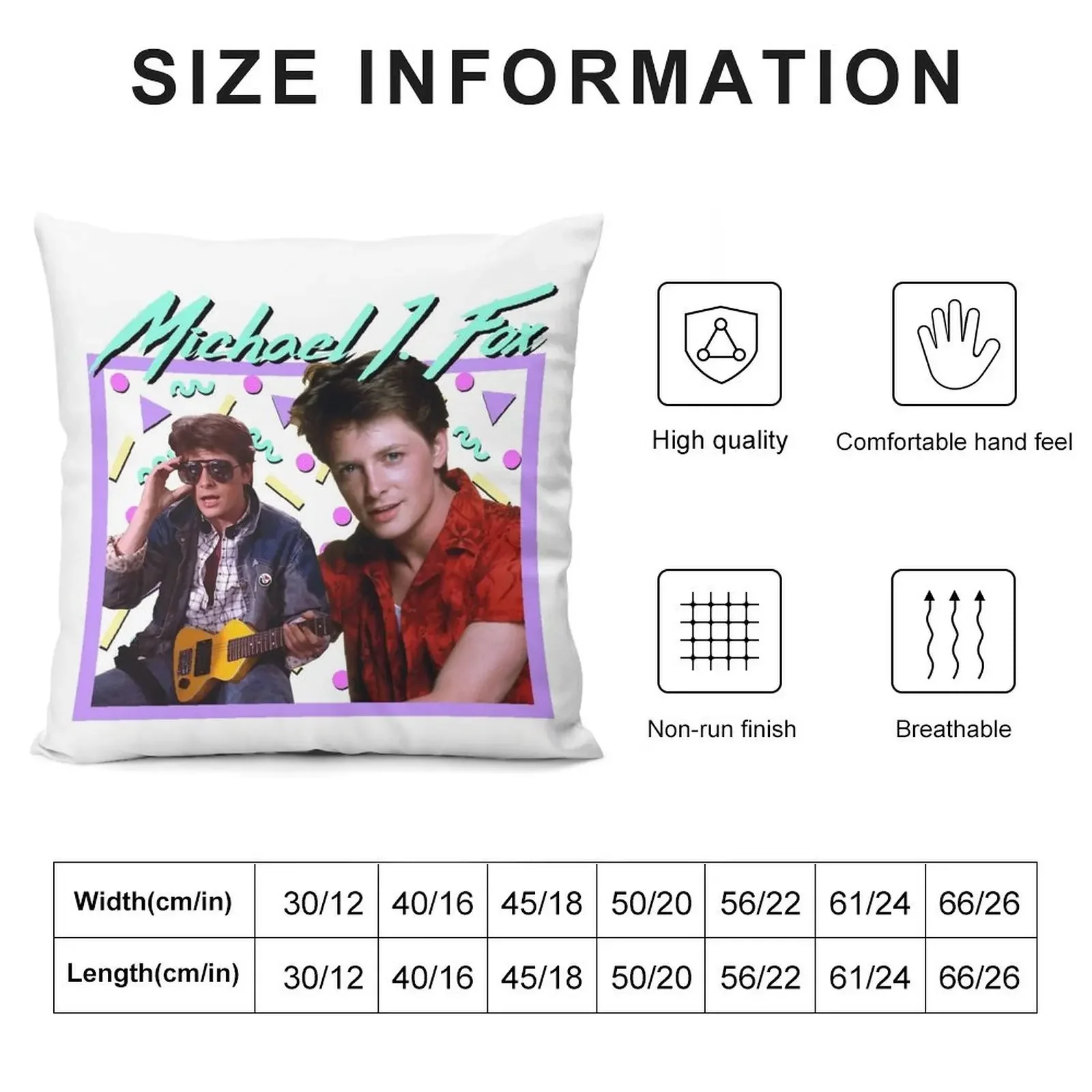 80s Michael J Fox Throw Pillow Cushions pillow pillowcase Sofa Cover pillow