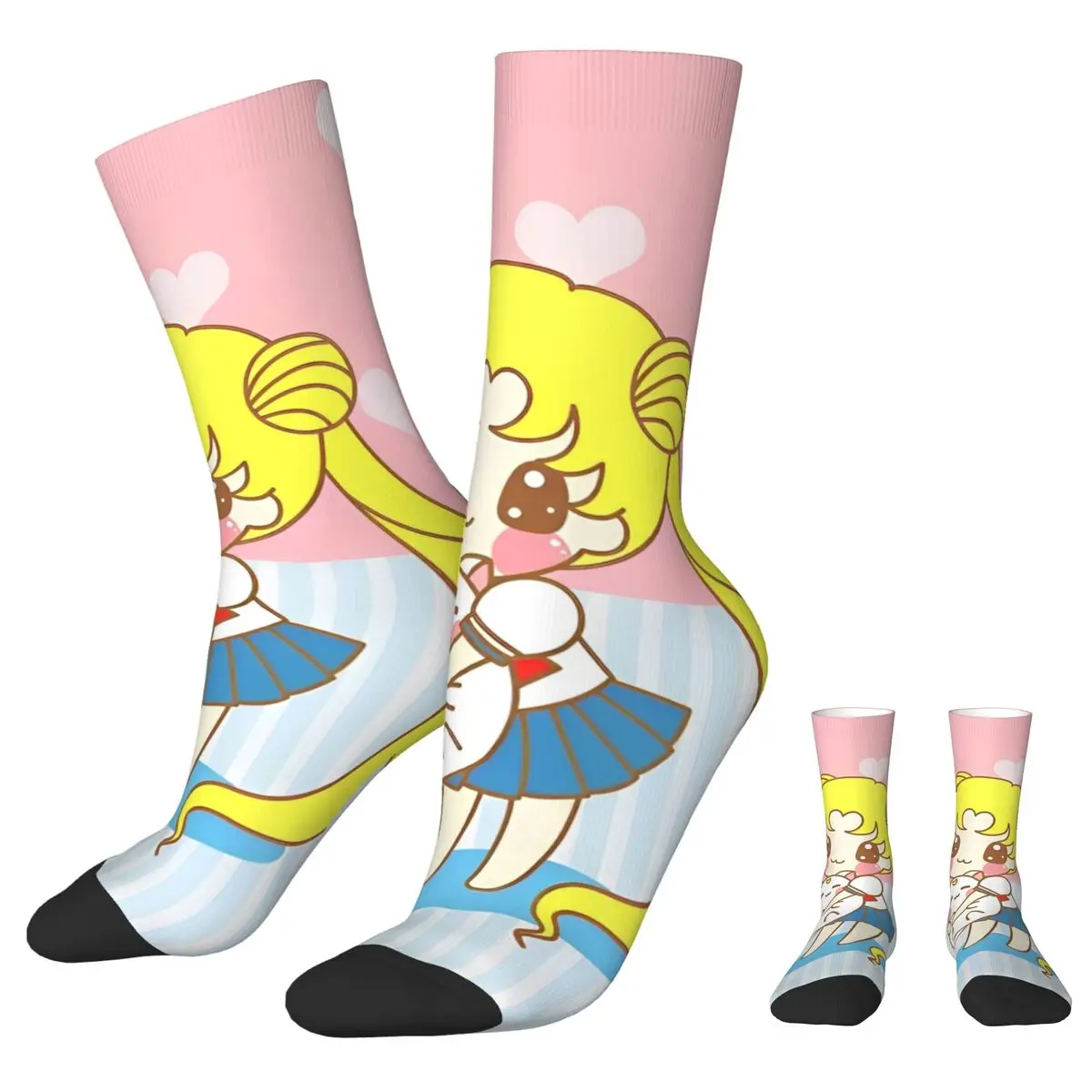 Sailors Moon Socks Spring meme Stockings Fashion Men Warm Soft Socks Graphic Running Anti Slip Socks