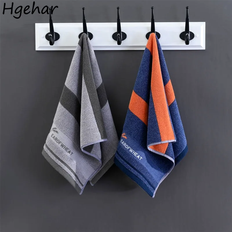 Household Towel Men Face-clean Striped Thickened Water Absorbent Daily Bathroom Comfortable Modern Style Skin-friendly Toallas