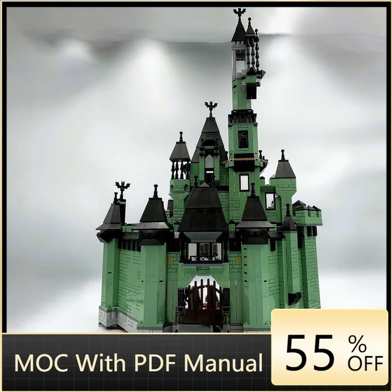 

1564 шт. MOC на заказ, модель замка «Королевство с привидениями», строительные блоки, кирпичи, креативная образовательная сборка, игрушка «сделай сам», подарок на день рождения