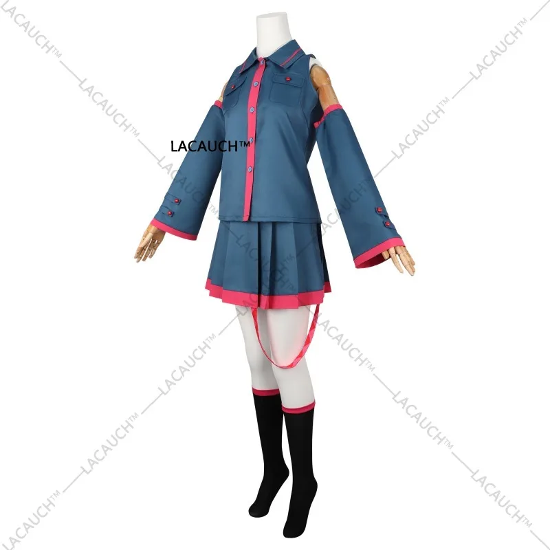 アニメミクカサネテトコスプレ衣装女性男性ブルー制服ドレスミクオウタウvtuberコスプレハロウィンコスチューム衣装小道具ウィッグ