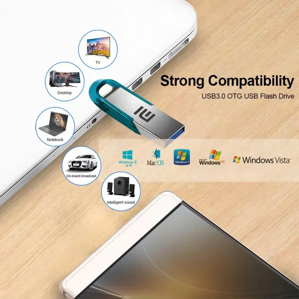 Xiaomi Pendrive 2 تيرا بايت 1 تيرا بايت محركات أقراص فلاش USB 1 تيرا بايت عالية السرعة محرك القلم 2 تيرا بايت Cle USB ذاكرة عصا 512 جيجابايت U القرص للهاتف التلفزيون الكمبيوتر الكمبيوتر