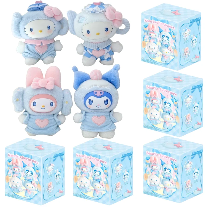 

NEW Sanrio Blue Flutter Series Blind Box, Cartoon Characters Hello Kitty Kuromi, Vinyl Plush Toy Bag Pendant, Girl Birthday Gift