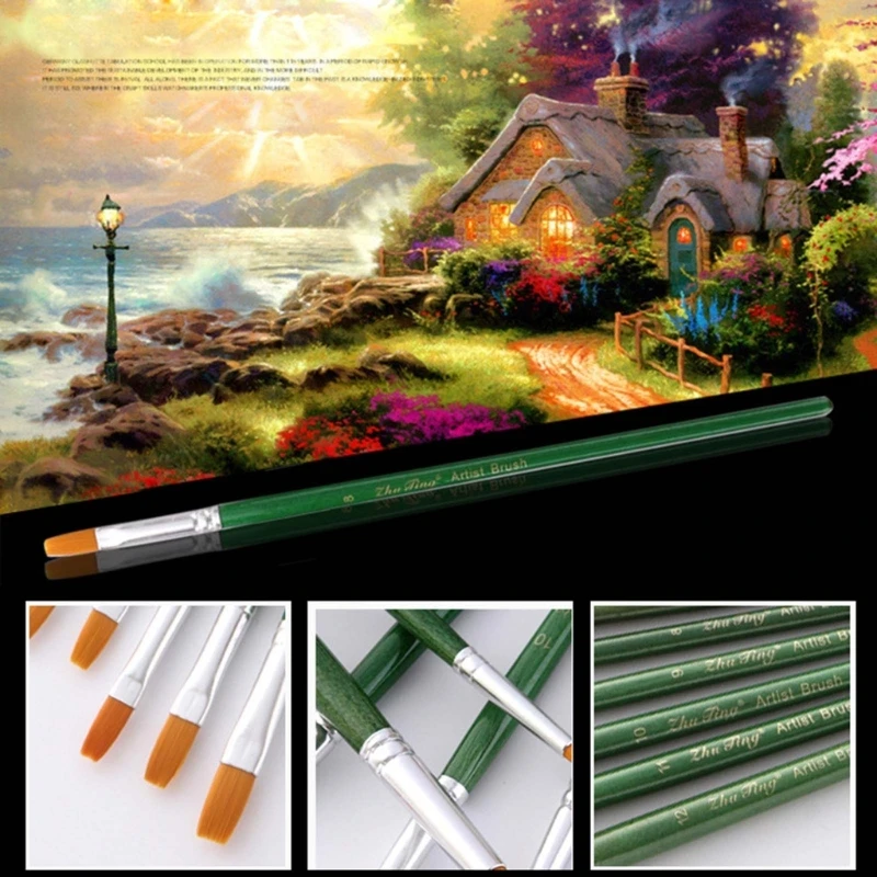 Кисти для рисования акварелью, 12 шт.