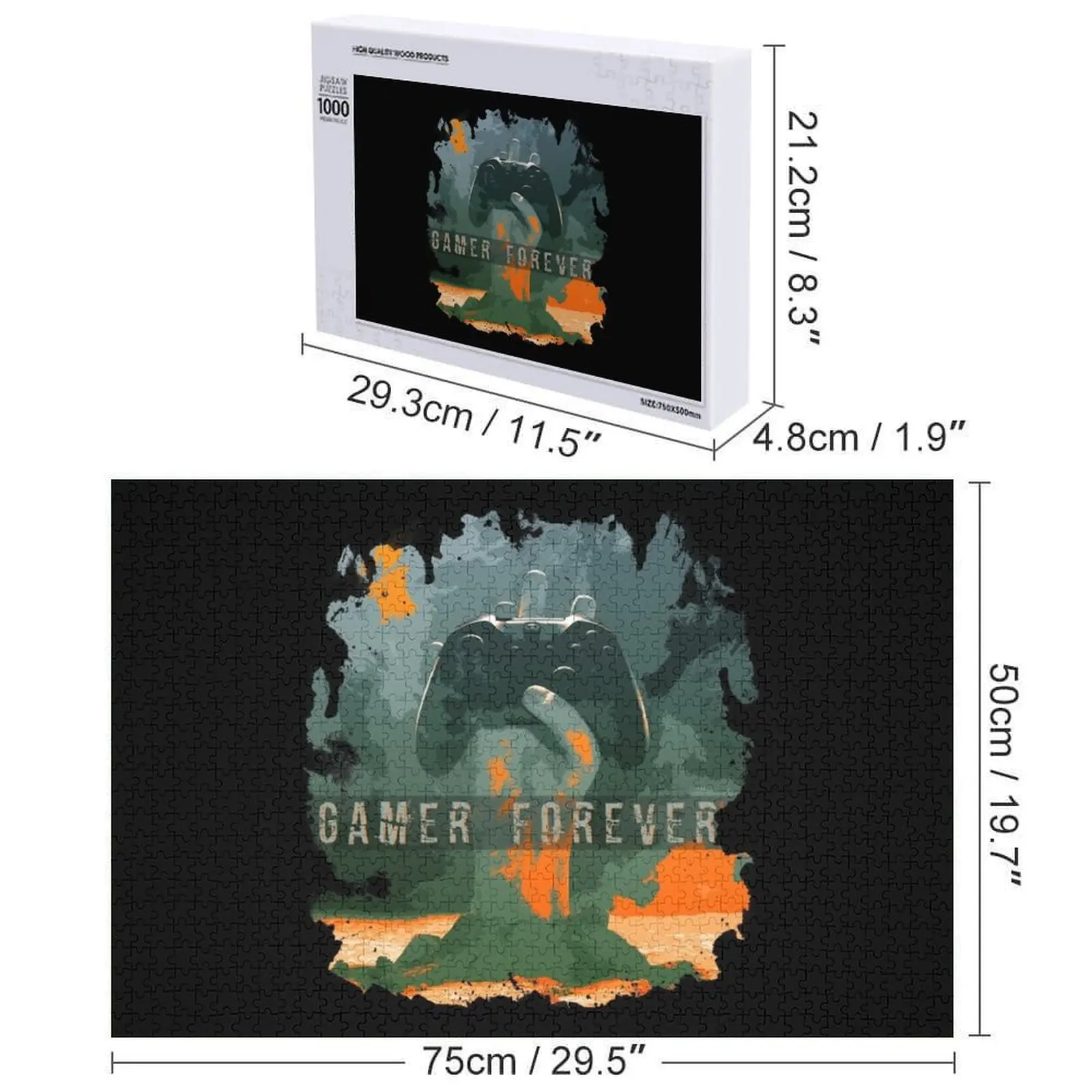 Gamer Forever puzzel kerstcadeaus gepersonaliseerde gepersonaliseerde puzzel houten naam aangepaste gepersonaliseerde puzzel