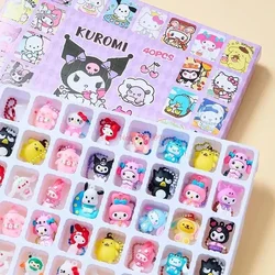 Sanrio Hellokitty Melody Doll Cartoon Gift Box Hole Outfit Children'S Handmade Cute Surprise Blind Box Birthday Girl Gift