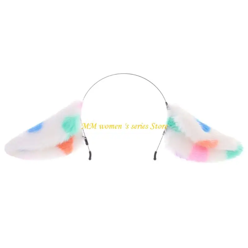 Q39C Stylish Animal Ear Headband Comfortable Hairpieces Hair Accessory Adjustable Sheep Ear Hairband For Dressing Up Fun