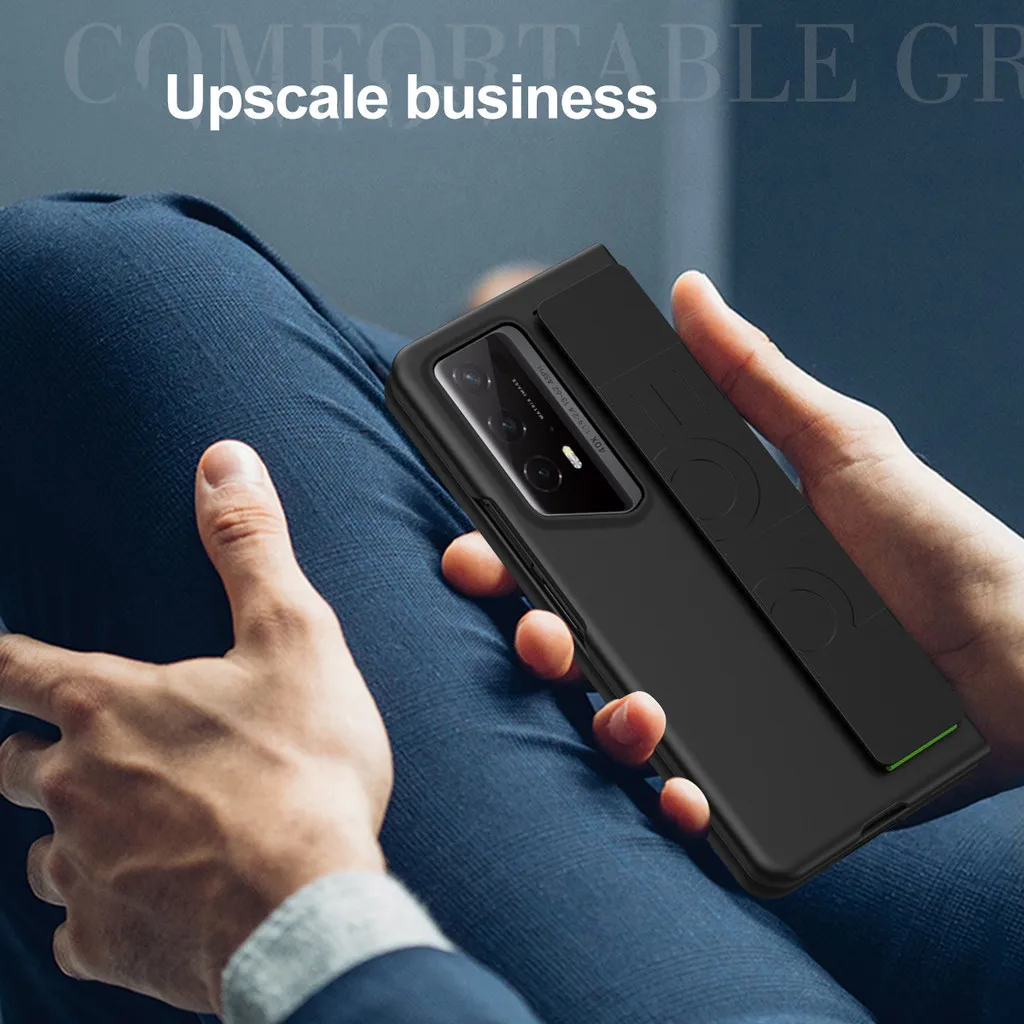 Elastic Wristband For Honor Magic V2 RSR Porsche Design Hard PC Wrist Strap Soft Silicone Shockproof Phone Cover