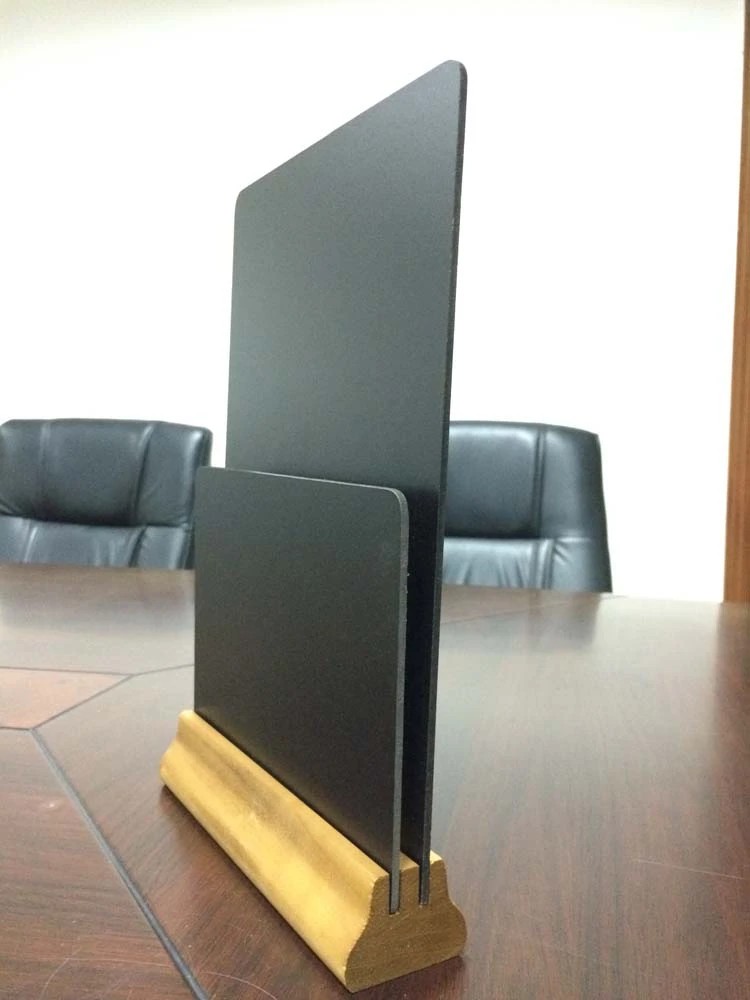 Multi-purpose Retro Table Card Countertop Desktop Small Blackboard Guide Display Rack Wood Double-layer Menu List Sign Holder