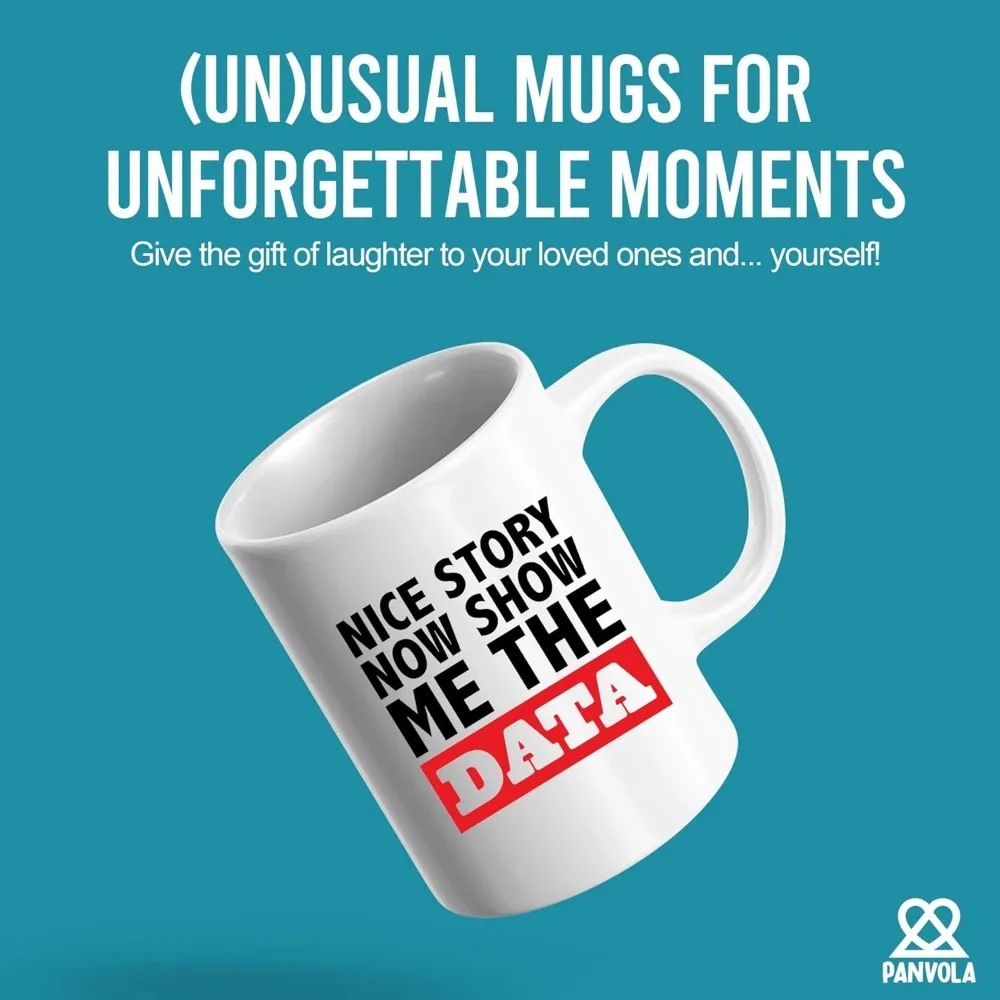 قصة لطيفة الآن أرني البيانات مضحك محلل البيانات الهدايا عالم البيانات رئيس زميل العمل مكتب الموظف من كوب سيراميك الموظف