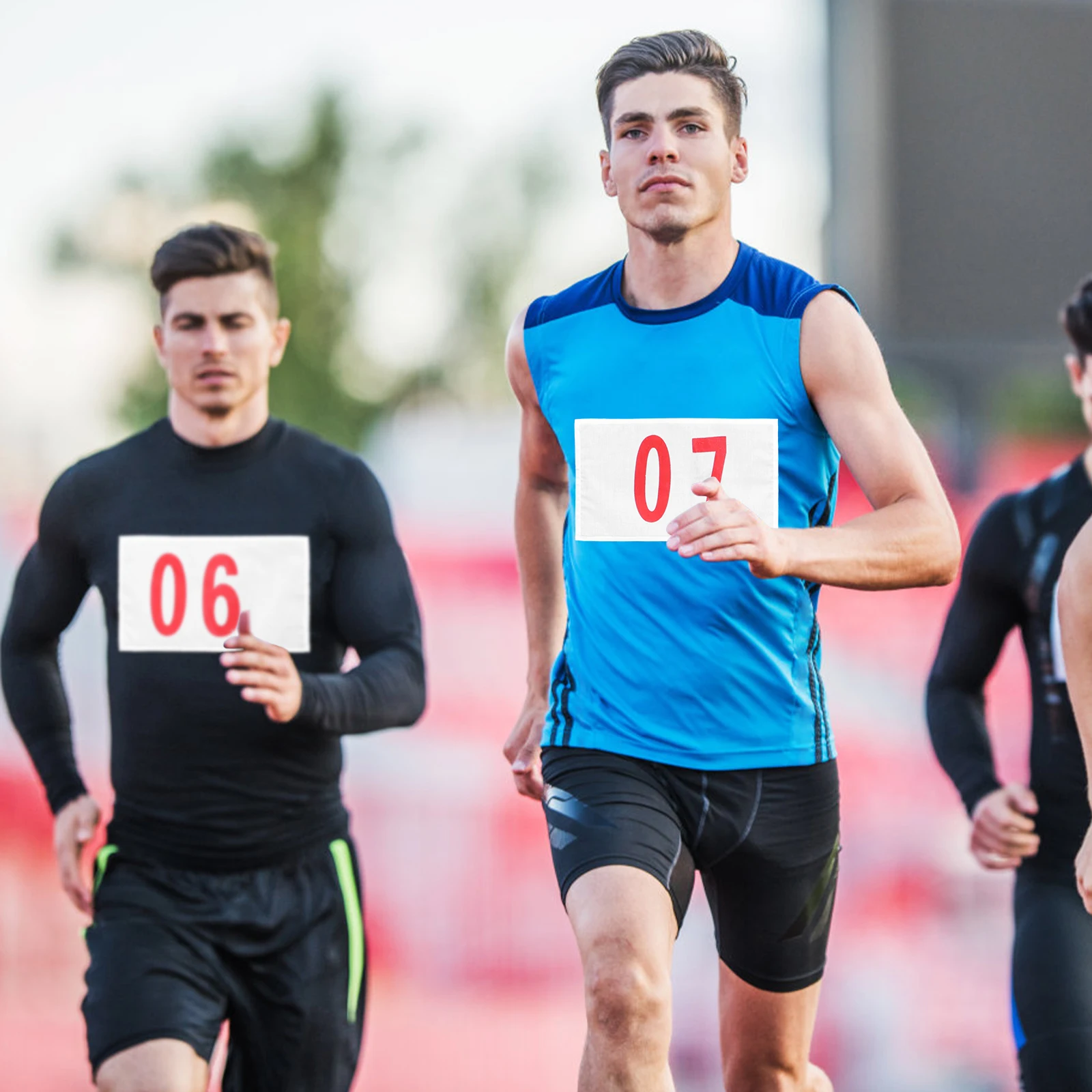 

20pcs Running Bib Replacement Polyester Cotton Race Portable Number Bibs For Sports Competitions Referee Athletic Events Racing