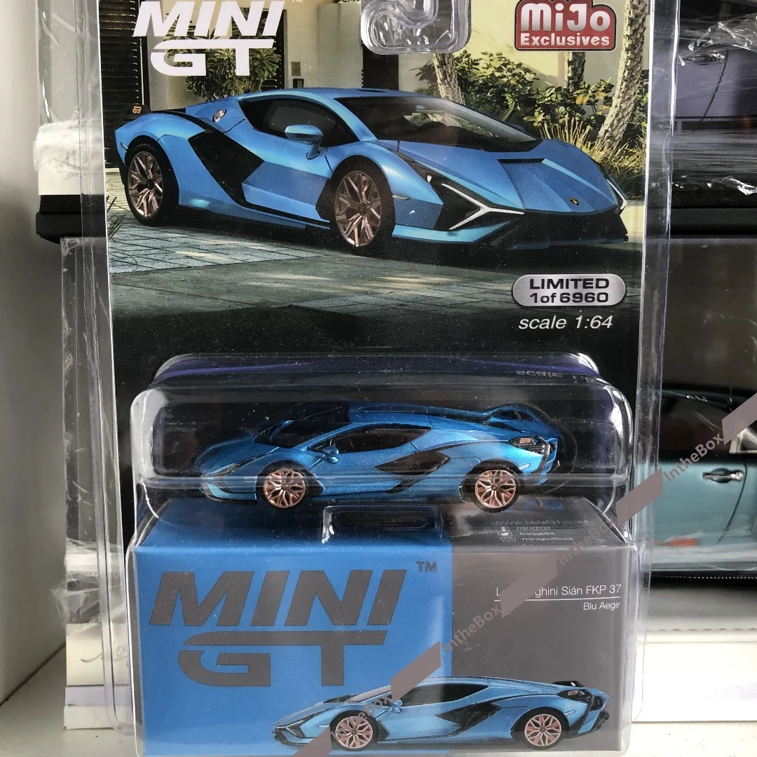 Mini GT 1:64 Sián FKP 37 Blu Aegir #573 Diecast Metal Car Collection Limited Editon Hobby Toys