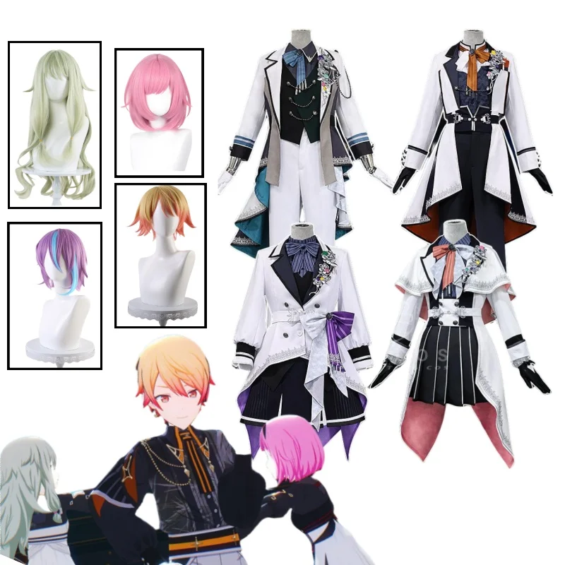 PJSK Cosplay Otori Emu Kusanagi Nene Kamishiro Rui Tenma Tsukasa Cosplay Costume Party Suit Halloween Uniforms Wig Customized