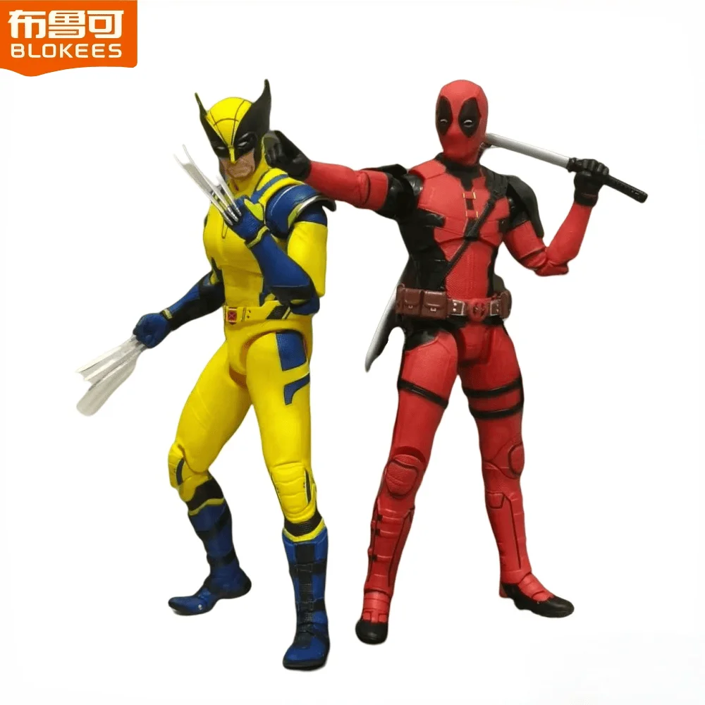 

Строительные блоки «Дэдпул и Росомаха» «Мужчины Икс», Уэйд Уинстон Уилсон Росомаха, фигурки героев, модель для сращивания, коллекционные игрушки
