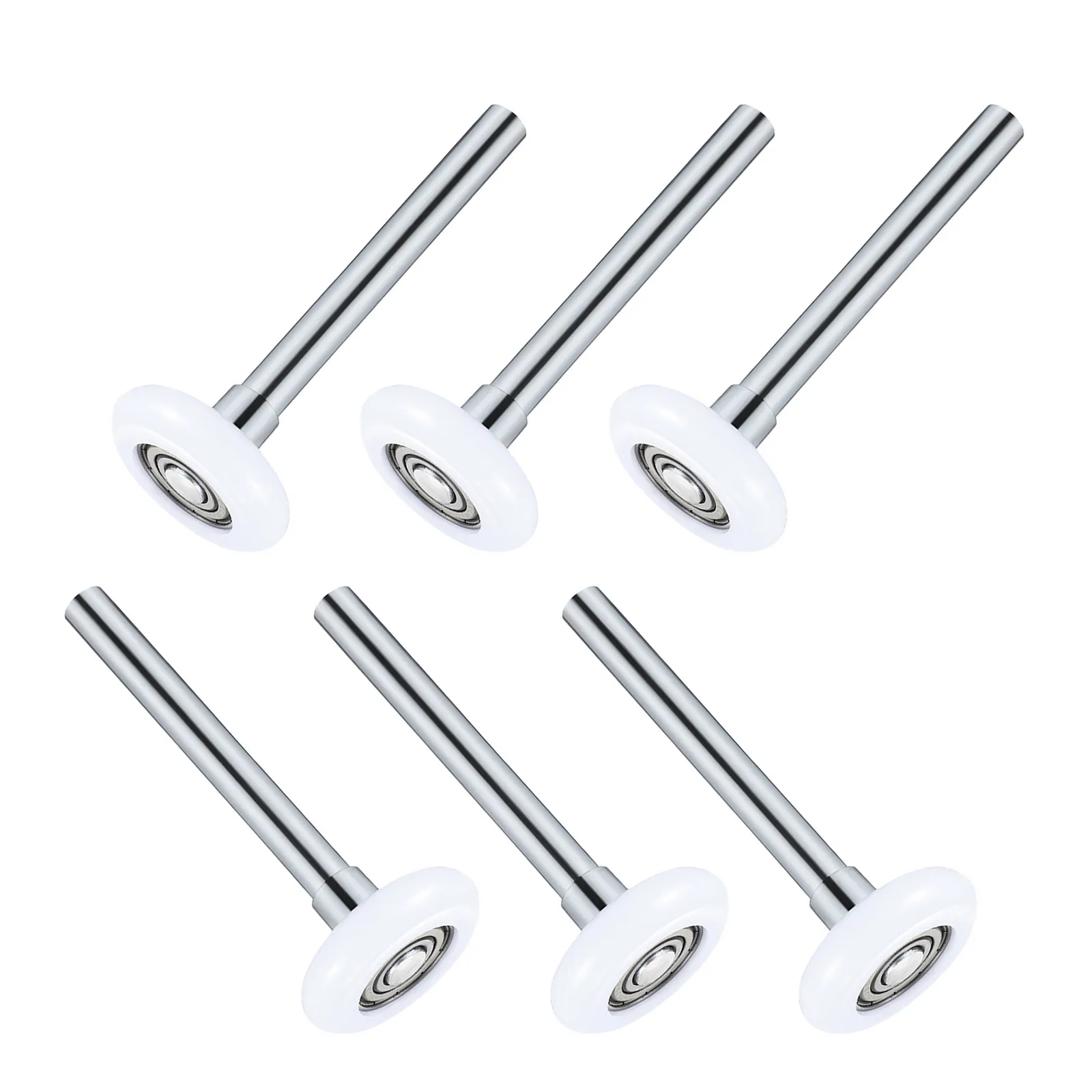 

6 шт. нейлоновых роликов для гаражных ворот - УФ-стойкие бесшумные сменные ролики для стабильных систем направляющих гаражных ворот (для жилых помещений)