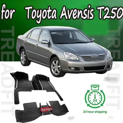 Car Floor Mats For Toyota Avensis T250 2003~2009 Luxury Leather Mat Durable Waterproof Carpet Auto Rugs Set Car Accessories 2004