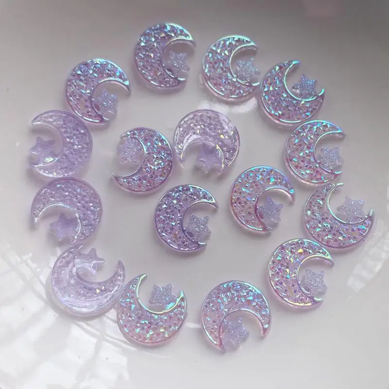 50pcs Lovely Moon Star Crystal strass gioielli fai da te fare accessori decorativi decorazione di cerimonia nuziale scrapbook strass per unghie