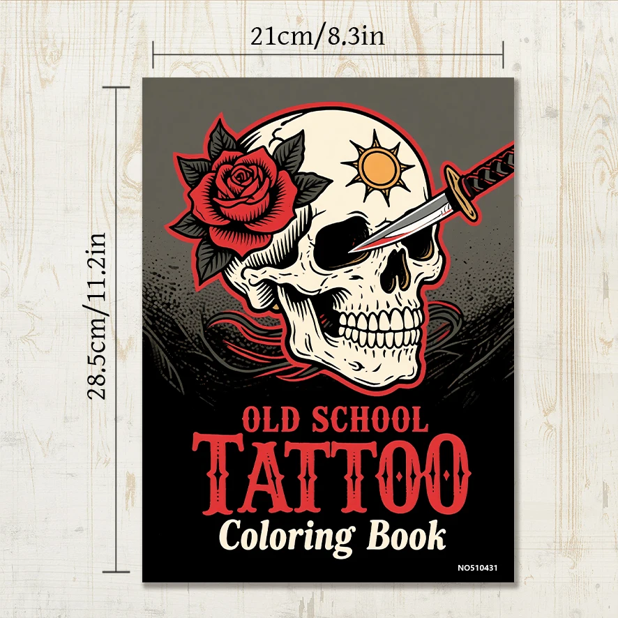 Mystic Skull Adult Coloring Book - 8.3x 11.2 Inch 22 Page Coloring Book - Helps Reduce Stress and Ease Emotions