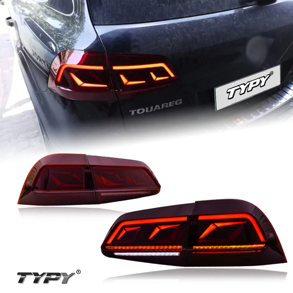 

Taillight For VW Touareg 2011-2018 Tail Lights New Style With Sequential Turn Signal Animation Brake Parking retrofit Facelift