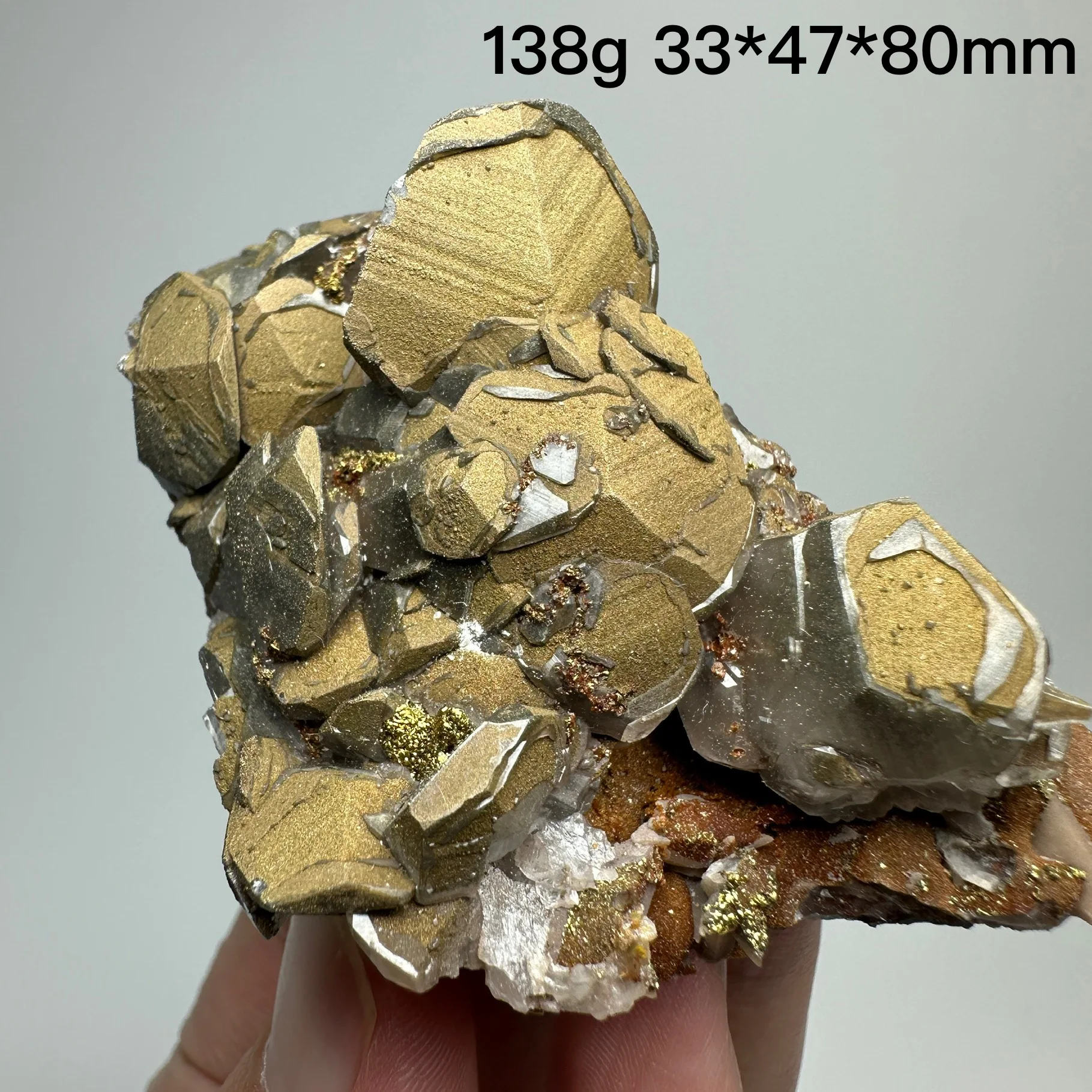 

Natural Raw Stone Calcite Crystal With Pyrite Quartz Mineral Specimen Raw Rock Decoration Rough Healing Gift