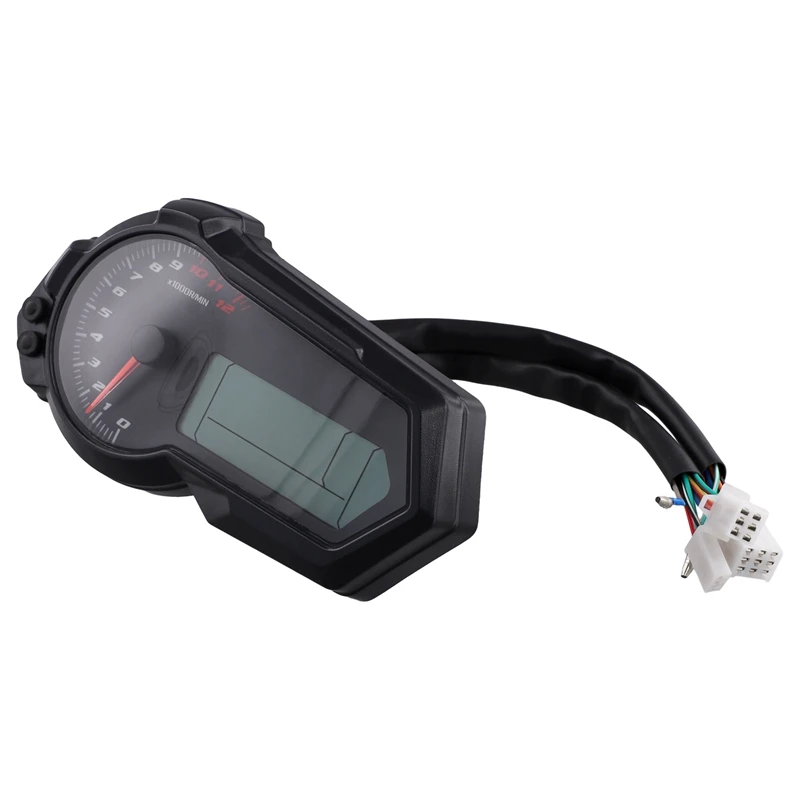 Motorcycle Universal 1200RPM Odometer Tachometer UTV LCD Digital Speedometer Gauge For 2,4 Cylinders N1-6