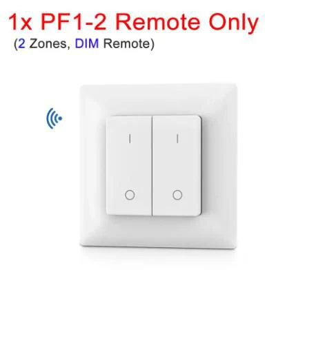 PK1 1 Zone RF Draadloze Draaiknop Paneel Afstandsbediening/PF1-2 RF 2.4G Wandmontage Paneelschakelaar 4-Knops Afstandsbediening voor Enkelkleurige LED Dimmer