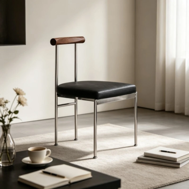 Bauhaus Style Dining Chair Household Restaurant Seat Ergonomic Backrest Desk Chair Modern Study Office Side Chair for Home