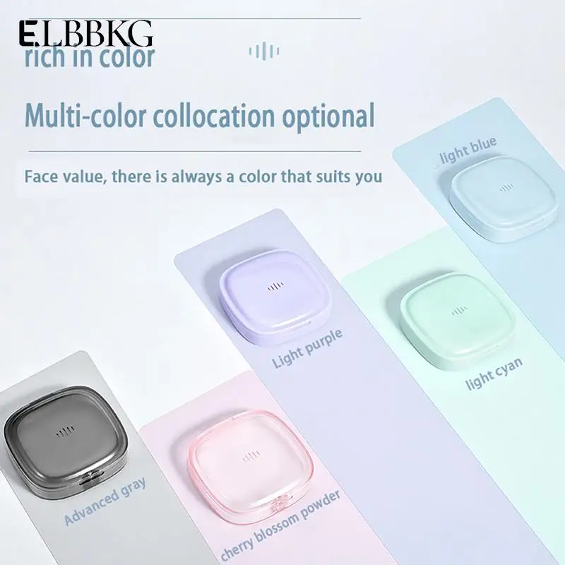 Portable Belt Case Orthodontic Retainer Double Layer Braces Storage Box Soaking Invisible Teeth Denture Cleaning Tooth Storage