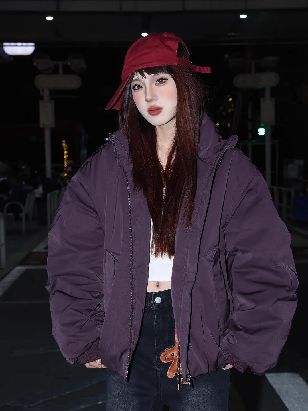 

Мужское зимнее хлопковое пальто с воротником-стойкой в американском стиле ретро, повседневное удобное длинное пальто на молнии све