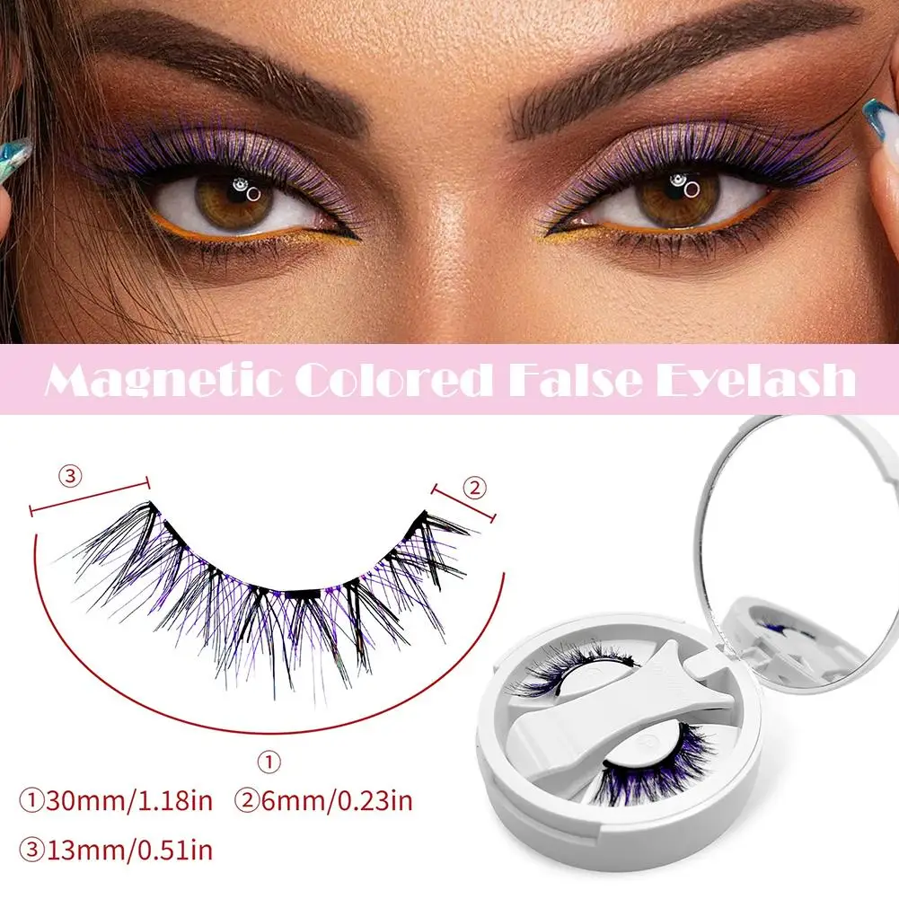 Pestañas postizas de Color de succión magnética, pestañas de guilo cómico, volumen Natural, No se necesita pegamento, reutilizables para fiesta diaria