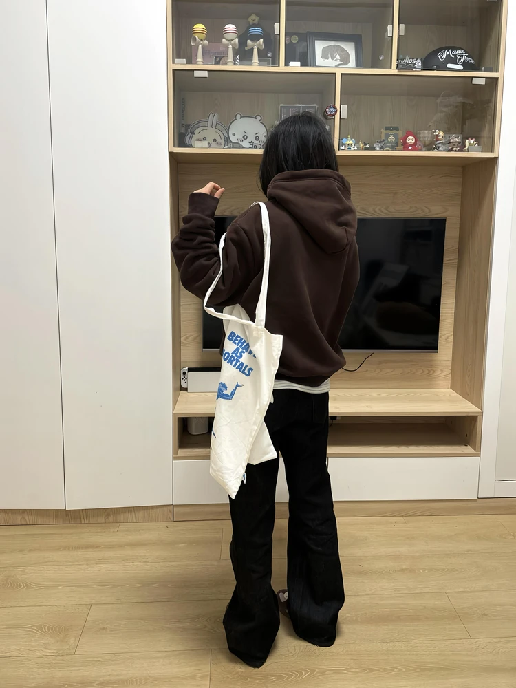 เสื้อฮู้ดผู้หญิงสไตล์เรโทรอเมริกัน ลายดาว ทรงหลวม สบายๆ สำหรับฤดูใบไม้ร่วงและฤดูหนาว รุ่นใหม่ ซิปหน้า ใช้งานได้หลากหลาย