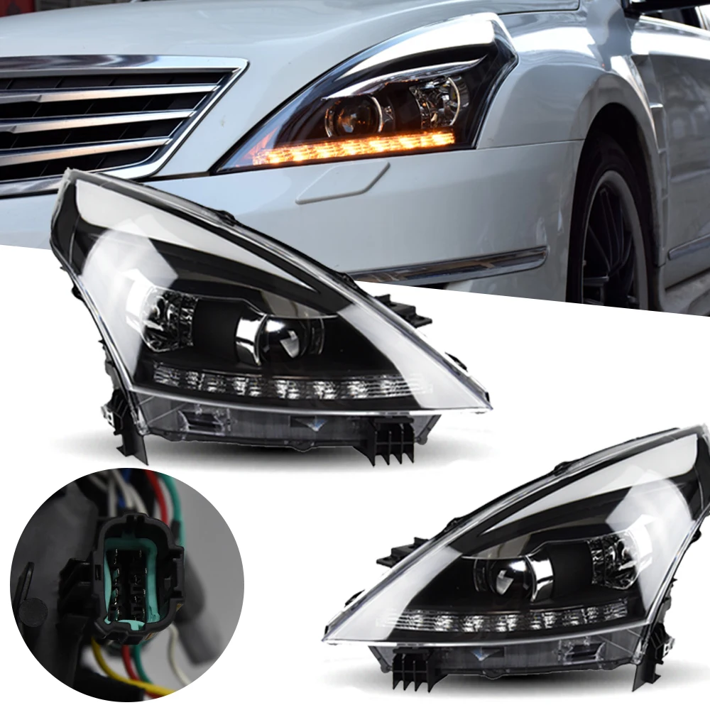 Headlight For Teana LED Headlights 2009-2012 Altima Head Lamp Car Styling DRL Signal Projector Lens Auto Accessories Front